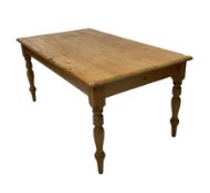 Rectangular pine kitchen table