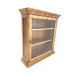 Figured elm wall hanging cabinet