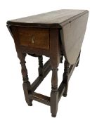 18th century oak drop leaf table