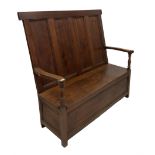 20th century oak settle