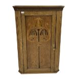 Art Nouveau period oak corner cupboard