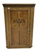 Art Nouveau period oak corner cupboard