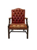 Regency style open armchair