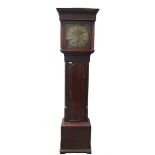A late 18th century mahogany longcase with an associated dial and later movement