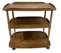 Ercol design elm and beech trolley W73cm