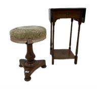 Mahogany drop leaf occasional table