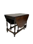 19th century oak gate leg table