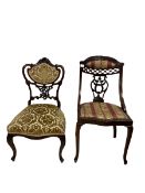 Two Victorian chairs