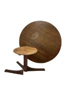 Archie Shine - circa. 1960s circular hardwood drum table