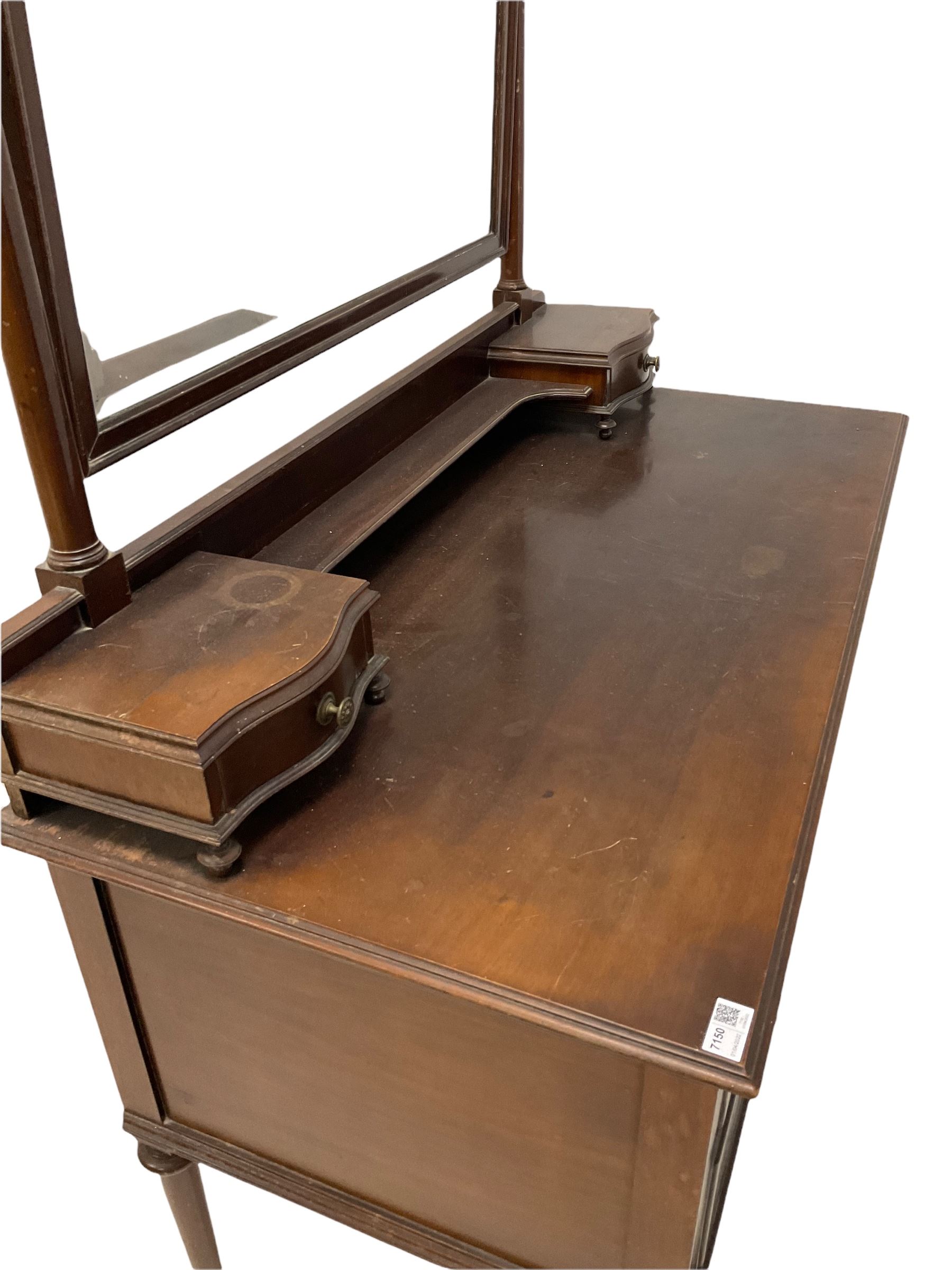 20th century mahogany mirror back dressing chest - Image 3 of 3