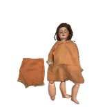 Schoenau & Hoffmeister 1909 bisque head doll with sleeping eyes and open mouth H53cm