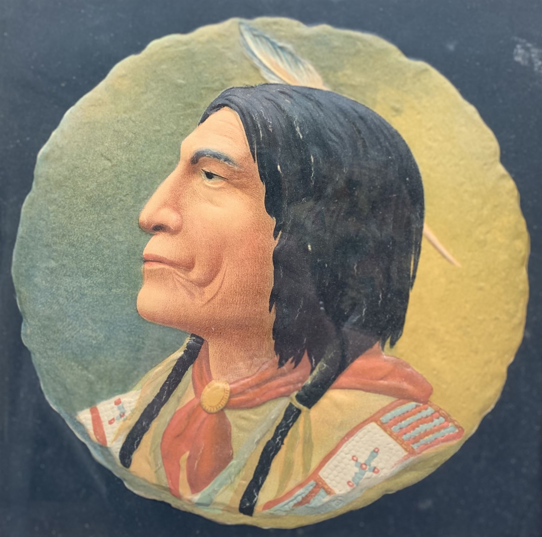 A Native American embossed print