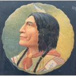 A Native American embossed print