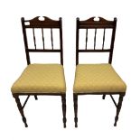 Two Edwardian mahogany chairs