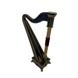 Harp frame with moulded foliate decoration