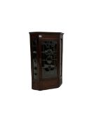 Corner mahogany cabinet