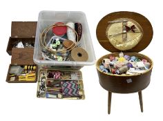 Various sewing accessories and equipment & vintage sewing box