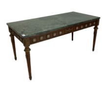 Marble top table with gilt metal mounts