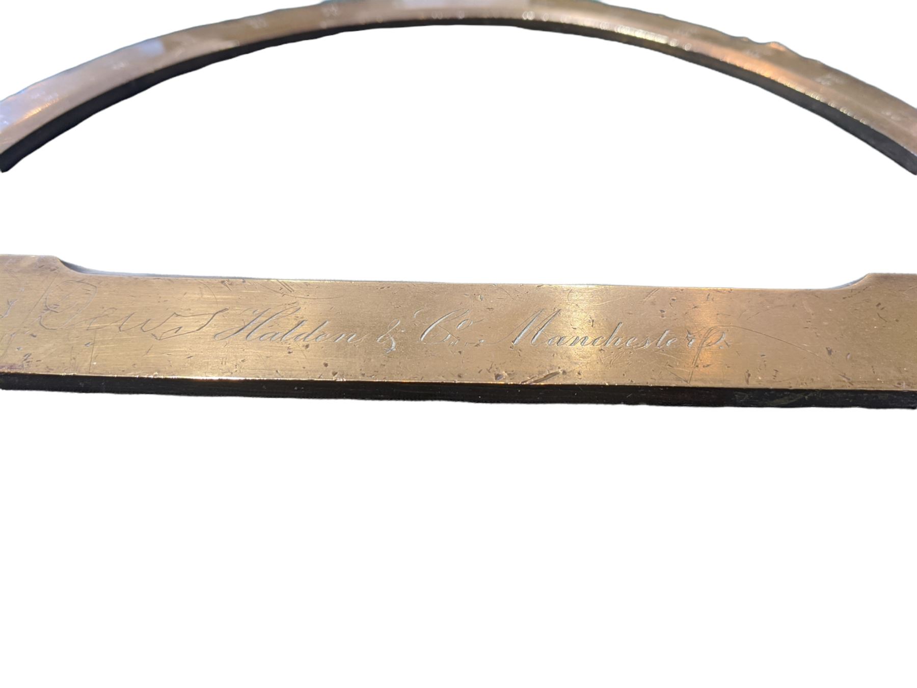 Brass protractor by Halden & Co Manchester - Image 2 of 2