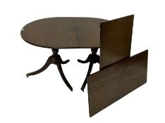 Mahogany regency design twin pillar dining table