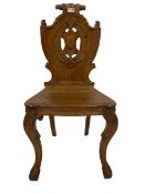 Oak hall chair