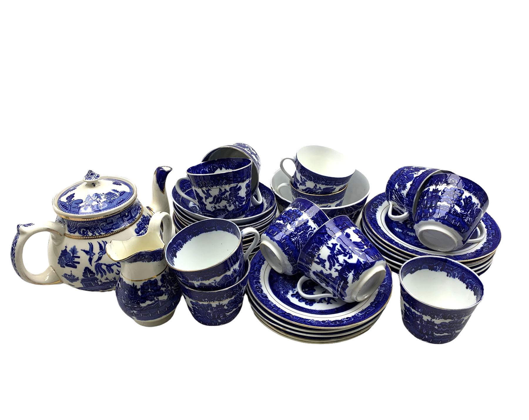 Clifton China Willow pattern tea service