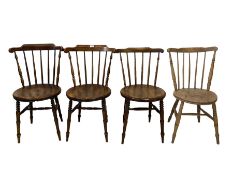 Four spindle back chairs