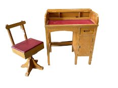 Hardwood children's writing desk