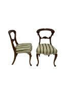 Pair of rosewood balloon back dining chairs
