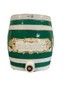 Vintage green banded Brandy barrel