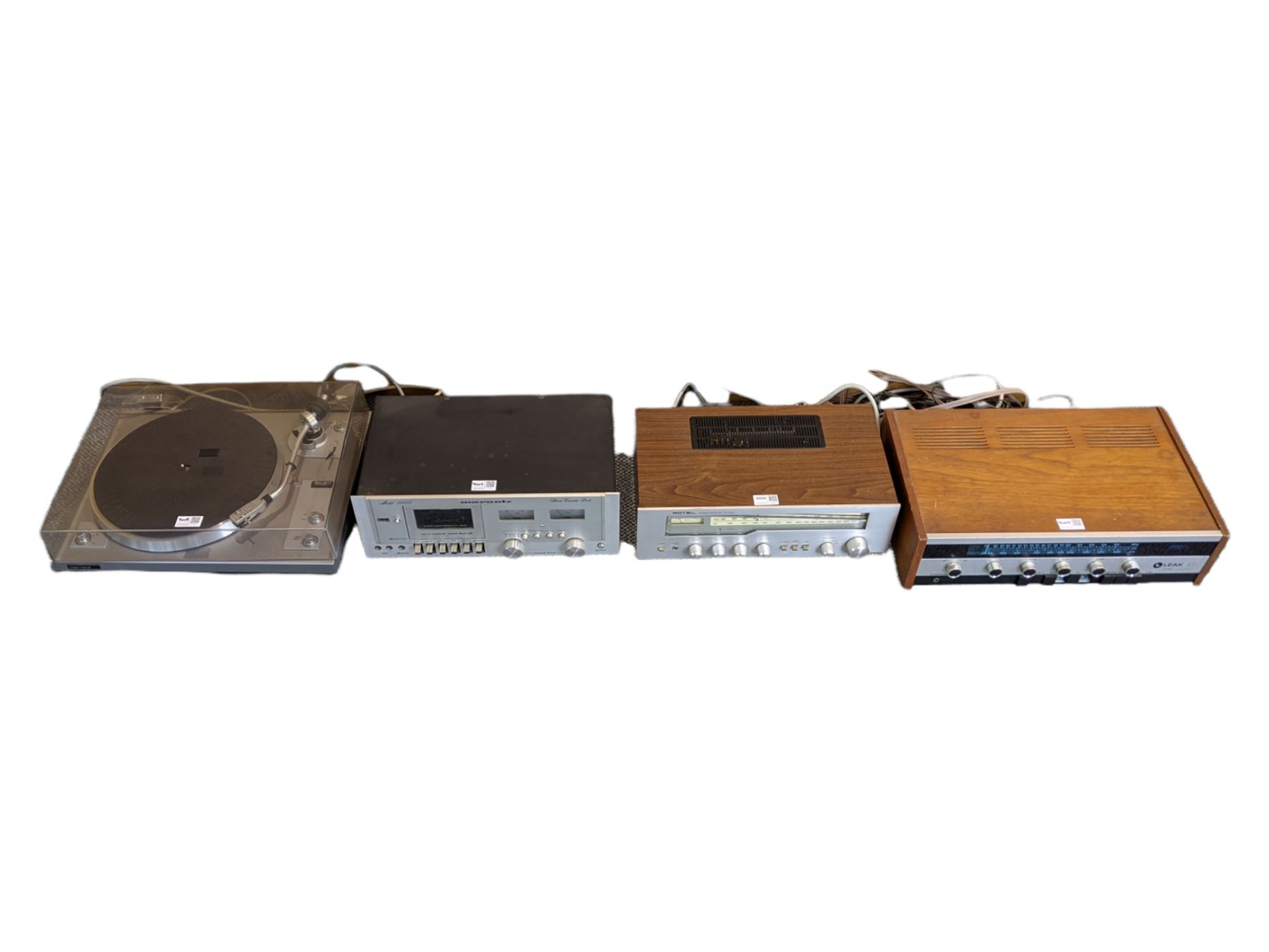 Audio equipment comprising a Leak 1800 tuner amplifier