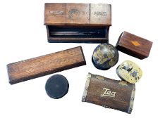 Early 20th century oak stamp box