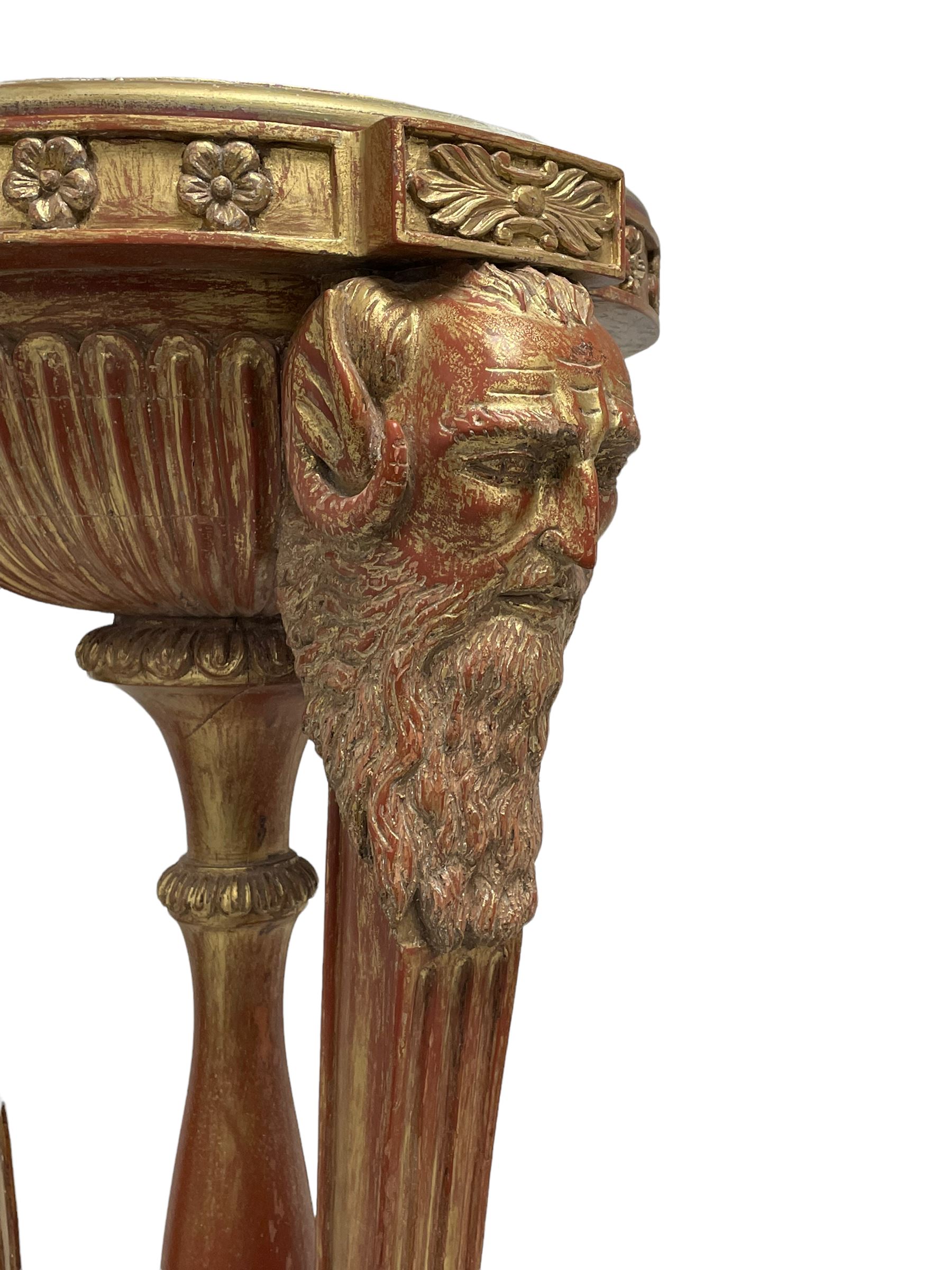 Late 20th century carved beech torchere or floor lamp in the manner of Adams - Image 13 of 13