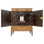 Mid-18th century walnut collectors cabinet on stand