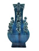 18th/19th century Chinese turquoise glazed 'Boys' vase