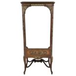 Late 19th/early 20th century French walnut and Kingwood vitrine or display cabinet