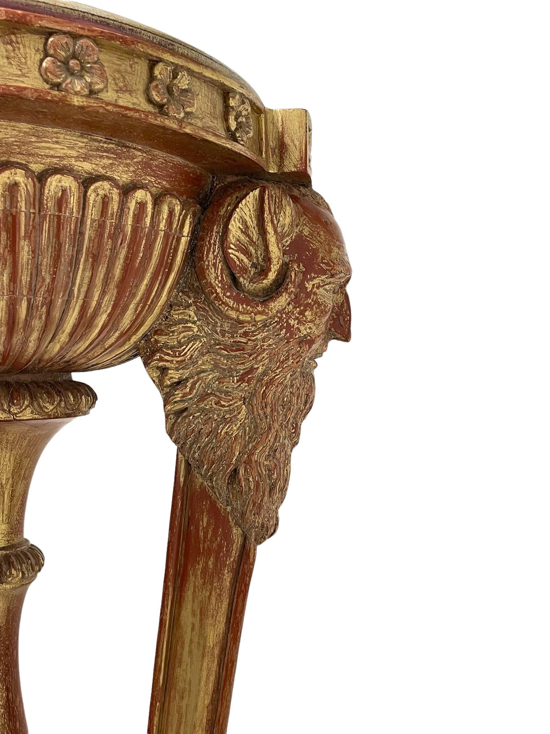 Late 20th century carved beech torchere or floor lamp in the manner of Adams - Image 4 of 13