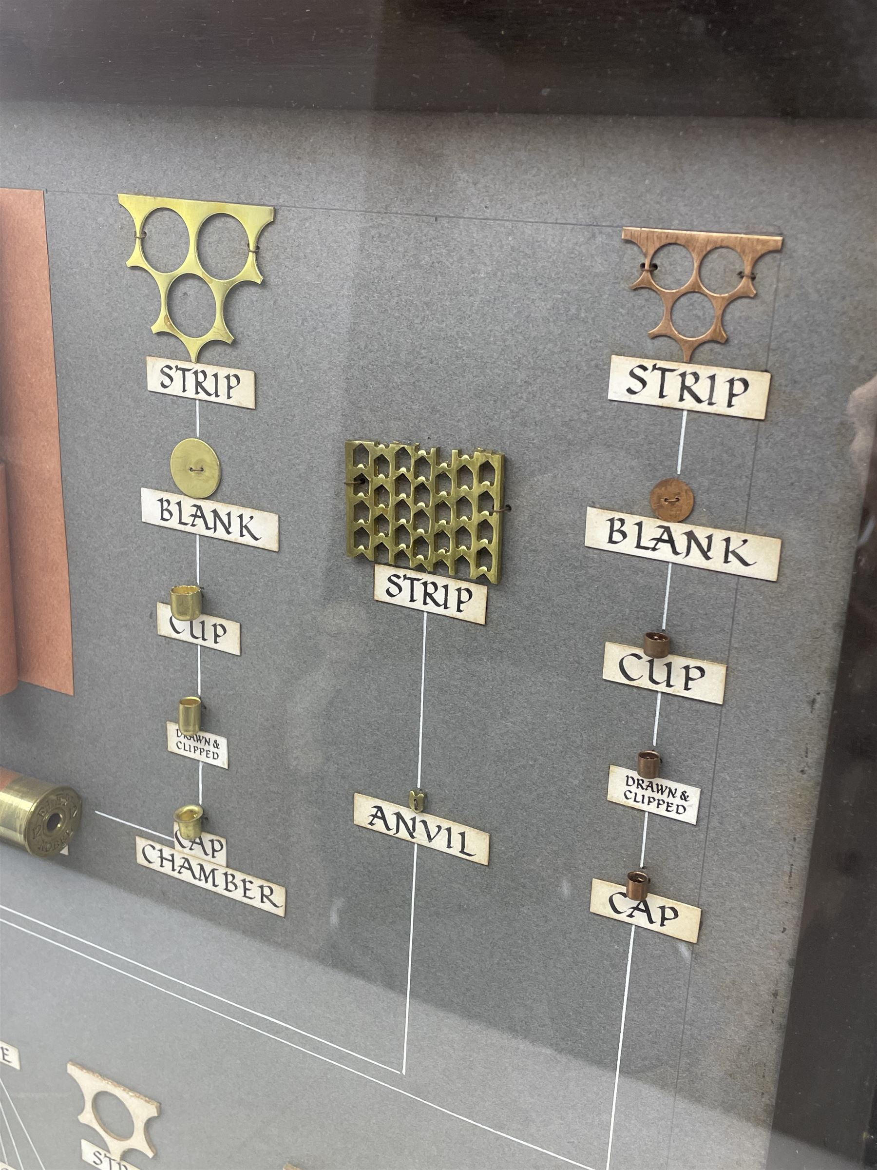 Nobel Industries Ltd London cartridge display board showing the various components and stages of car - Image 2 of 5