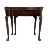 George III mahogany card or tea table