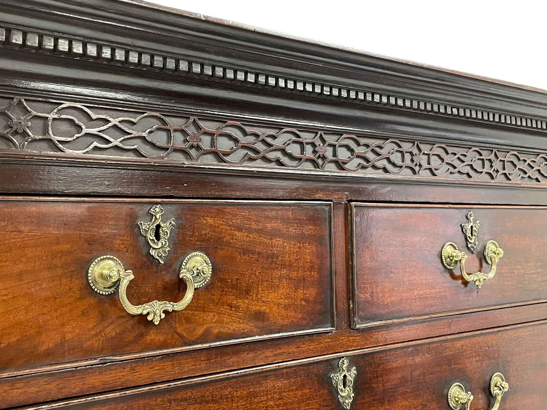 George III mahogany chest on chest - Image 4 of 7