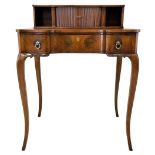 19th century yew wood bonheur du jour or lady's writing desk