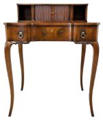 19th century yew wood bonheur du jour or lady's writing desk