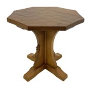 'Mouseman' oak occasional table