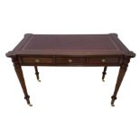 Regency style mahogany writing table