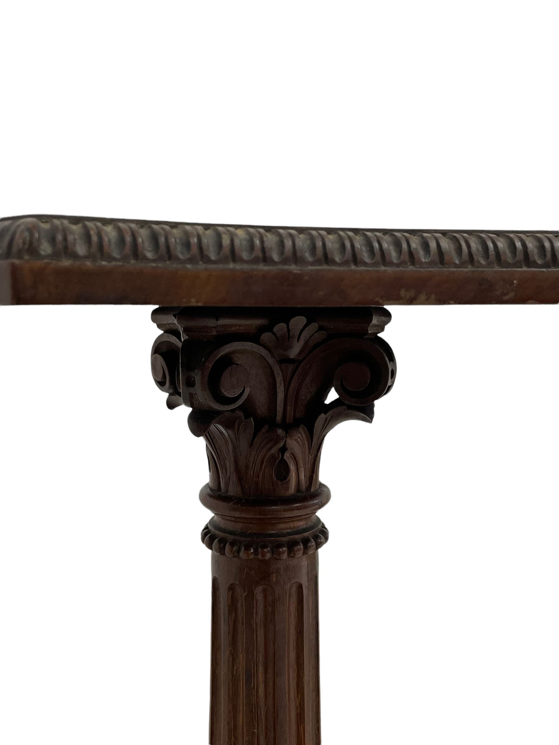 19th century walnut tripod stand - Image 3 of 9