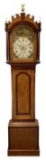 English 19th century Oak and Mahogany longcase clock c1850 retailed in Norwich by the German clockma