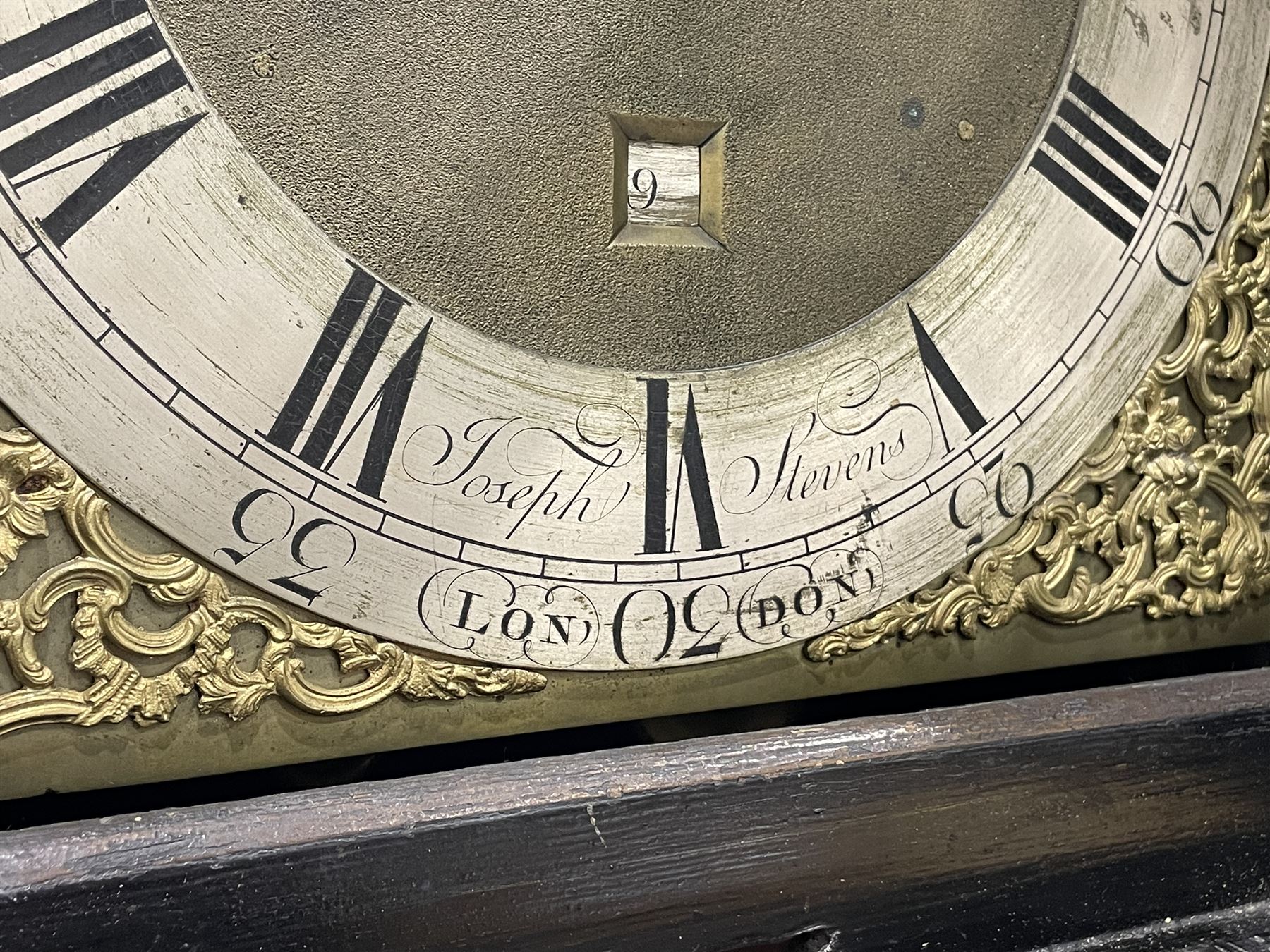 George II japanned longcase clock by Joseph Stevens - Image 3 of 7