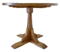 'Gnomeman' oak circular dining table