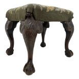 19th century George II style walnut stool