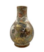 Japanese Meiji Satsuma bottle vase